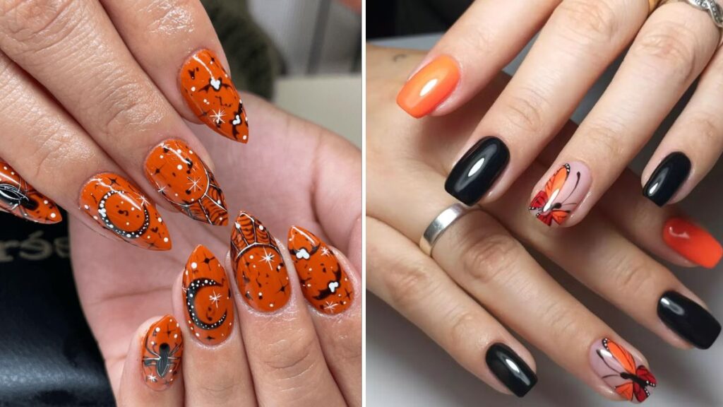 5 Black & Orange Nail Ideas Perfect for Halloween Night