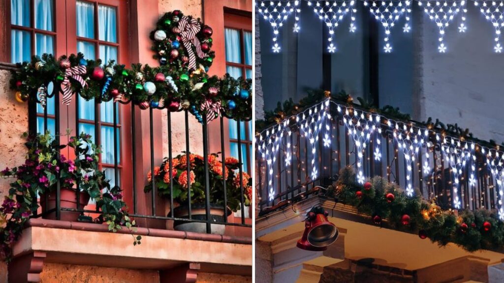 10 Balcony Decor Ideas to Host a Magical Christmas Party